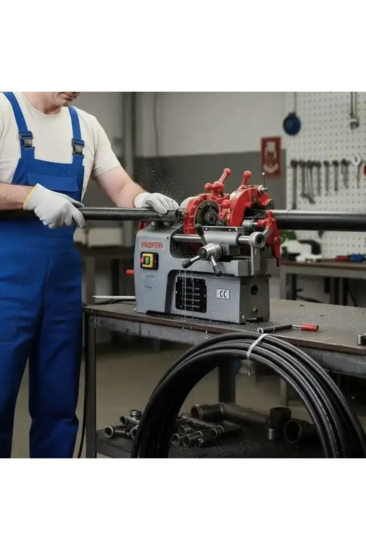 Elektrikli 220 Volt Diş Açma Pafta Makinesi 1000 W Tezgah Tipli 2