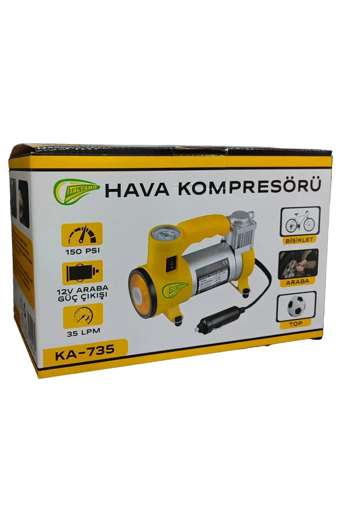 Elektrikli Araba Lastik Şişirme / 150 Psı - 12v / Taşınabilir Metal Hava Kompresörü Bx40 Fiyatı, Yorumları ve Özellikleri