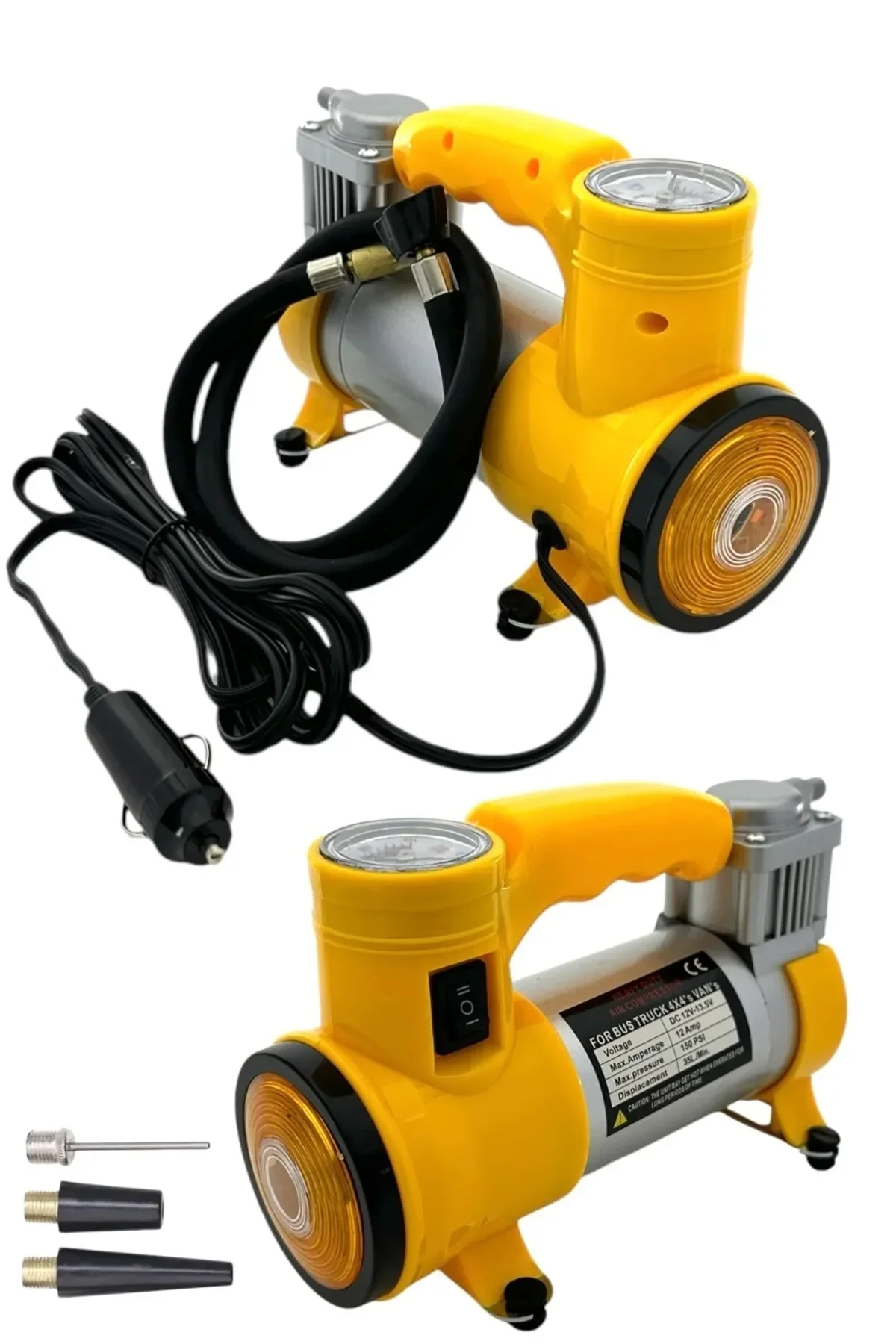 Elektrikli Araba Lastik Şişirme / 150 PSI - 12V / Taşınabilir Metal Hava Kompresörü Fiyatı, Yorumları ve Özellikleri