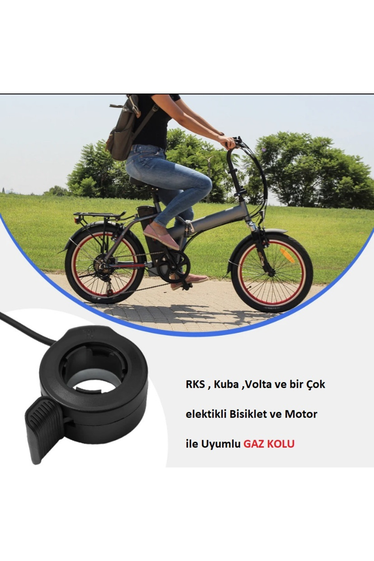 Elektrikli Bisiklet Gaz Kolu Hızlandırıcı Parmak El Gaz Kolu RKS,