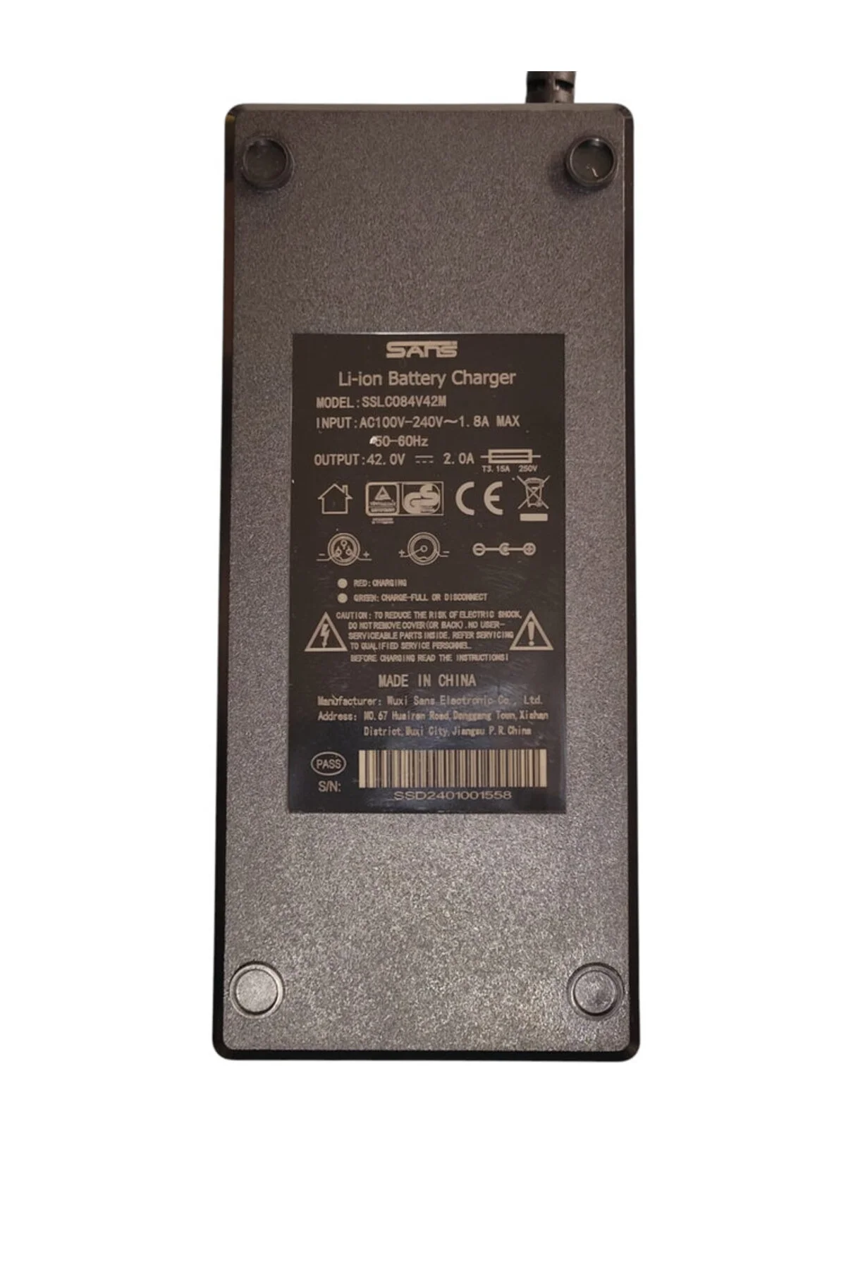 Elektrikli Bisiklet Şarj Cihazı 42V 2A (RKS Modelleriyle Uyumlu) Elektrikli Bisiklet Şarj Cihazı 42V 2A (RKS Modelleriyle Uyumlu)