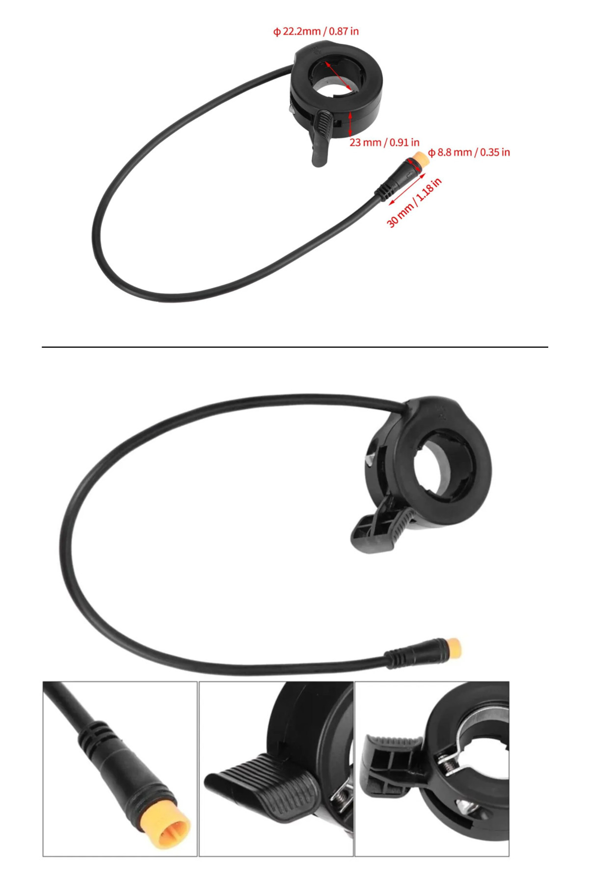 Elektrikli Bisiklet Gaz Kolu Hızlandırıcı Parmak El Gaz Kolu RKS,