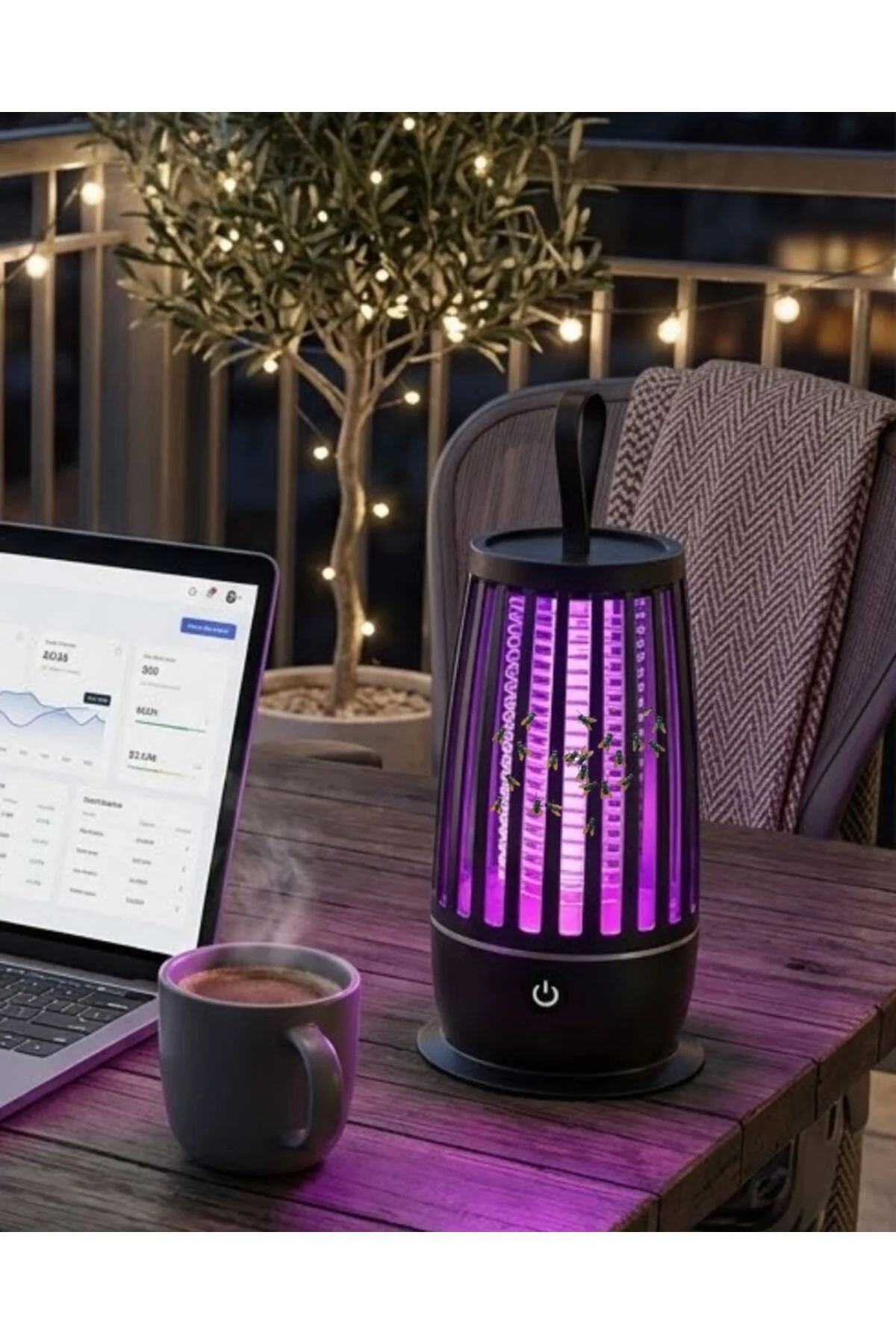 Elektrikli Böcek Öldürücü Uv Mor Işık Sessiz Çalışma Gece Lambalı