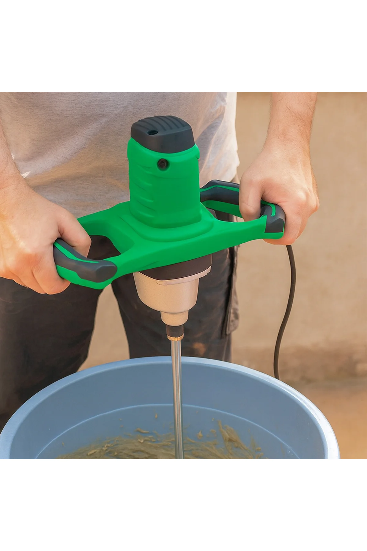 Elektrikli Boya Harç Karıştırıcı 1600 W Çift Kulp Ergonomik Mikse