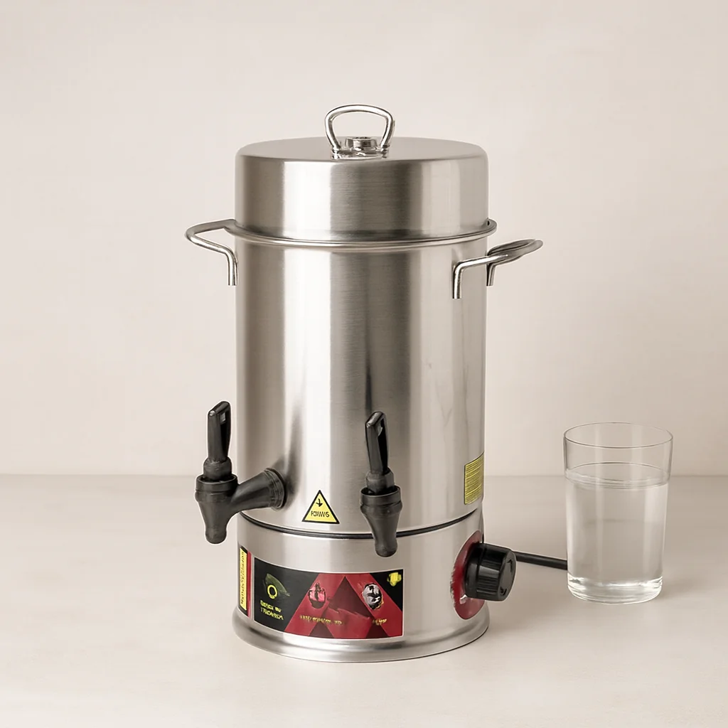 Elektrikli Çay Otomatı 4L Çift Musluk 1000W (40 Bardak) Elektrikli Çay Otomatı 4L Çift Musluk 1000W (40 Bardak)