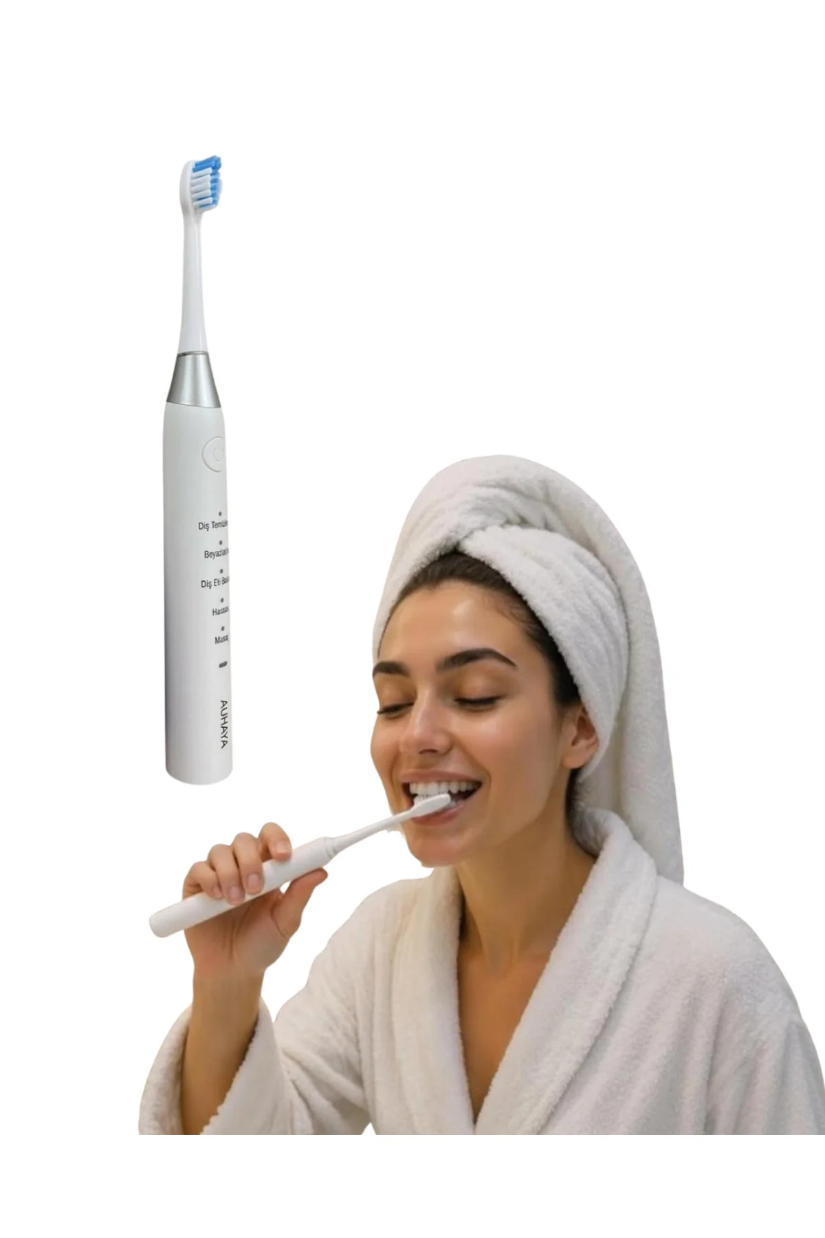 Elektrikli Diş Fırçası Uzun Pil Ömrü ve 4 Yedek Başlıklı Set