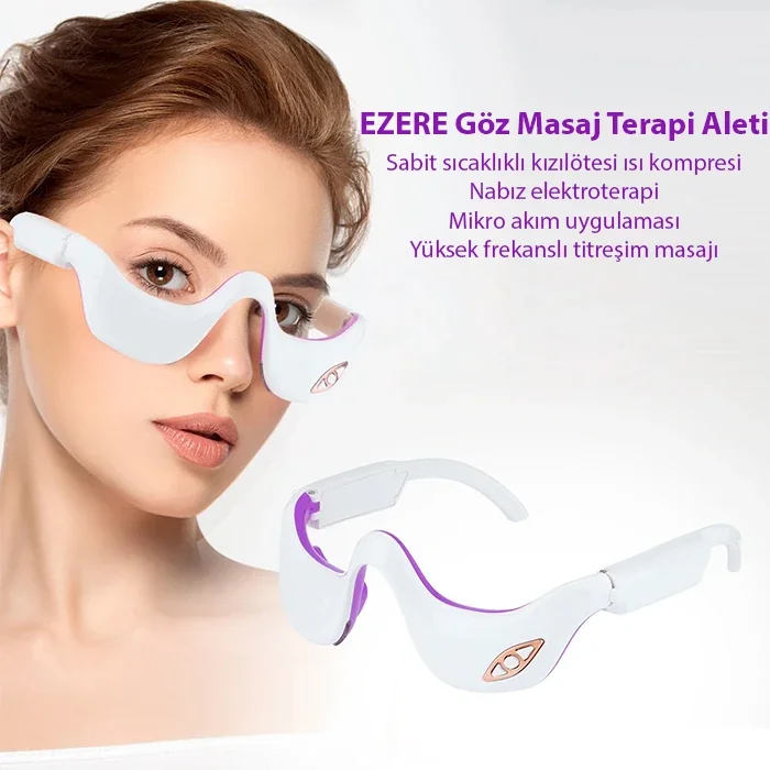 Elektrikli Göz Masaj Aleti – Göz Yorgunluğunu Gideren, Terapi Etkili 3 Fonksiyonlu Göz Bakımı Aleti