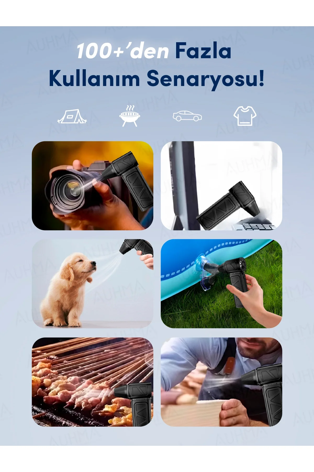 Elektrikli hava kompresörü 12 watt 1-1,5 hp motor gücü 700 üstü hava debisi 2 yıl garantili