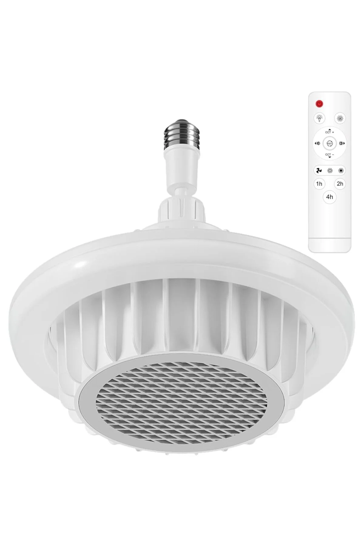 Elektrikli Isıtıcı Fan Lamba, 600W Güçlü Isıtma, Uzaktan Kumandal