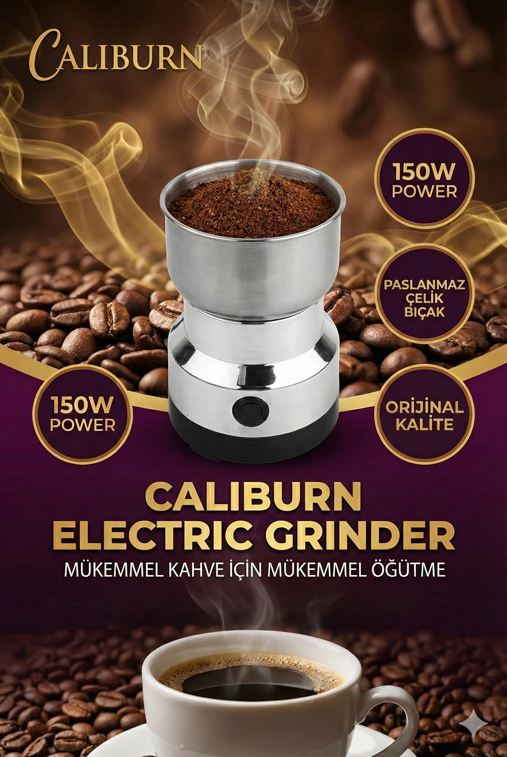 Elektrikli Kahve Baharat Bakliyat Öğütücü Makine