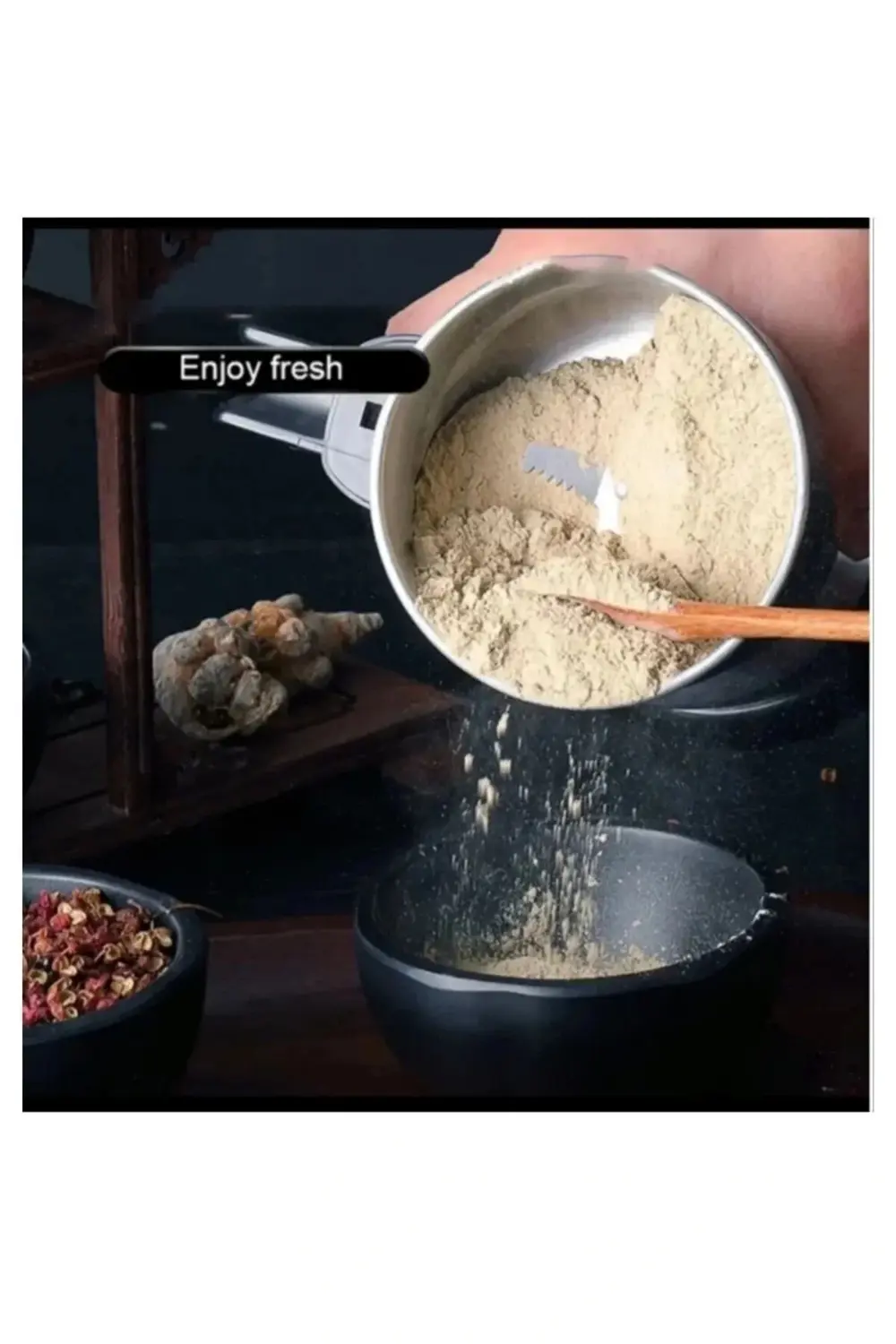 Elektrikli Kahve Keten Tohumu Baharat Öğütücü 2 Bıçak 150w