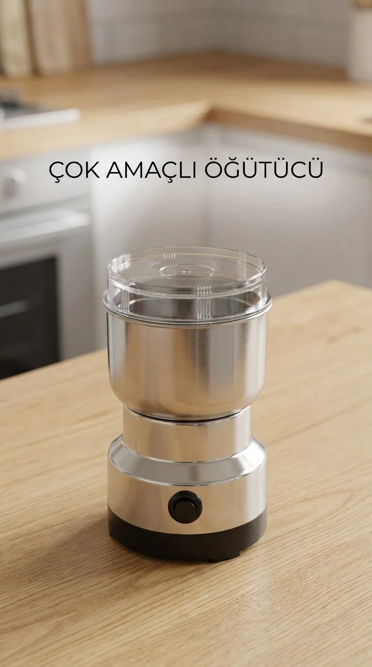Elektrikli Kahve ve Baharat Öğütücü, Paslanmaz Çelik Bıçaklı, Kap