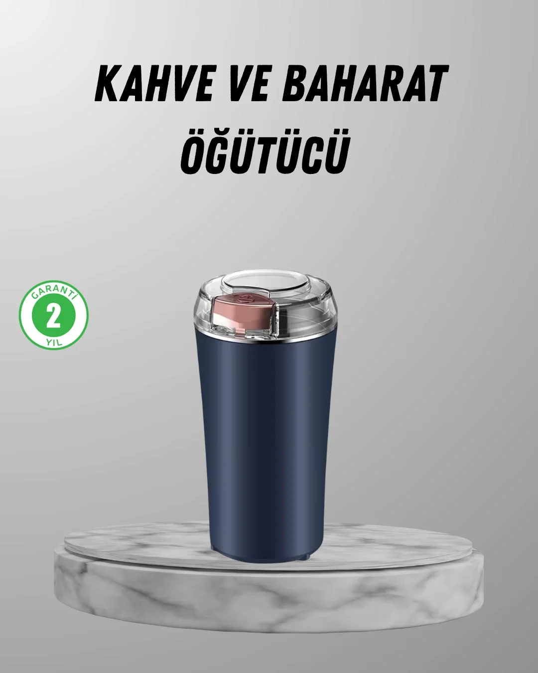 Elektrikli Kahve ve Baharat Öğütücü – Güçlü Motor, Paslanmaz Çeli