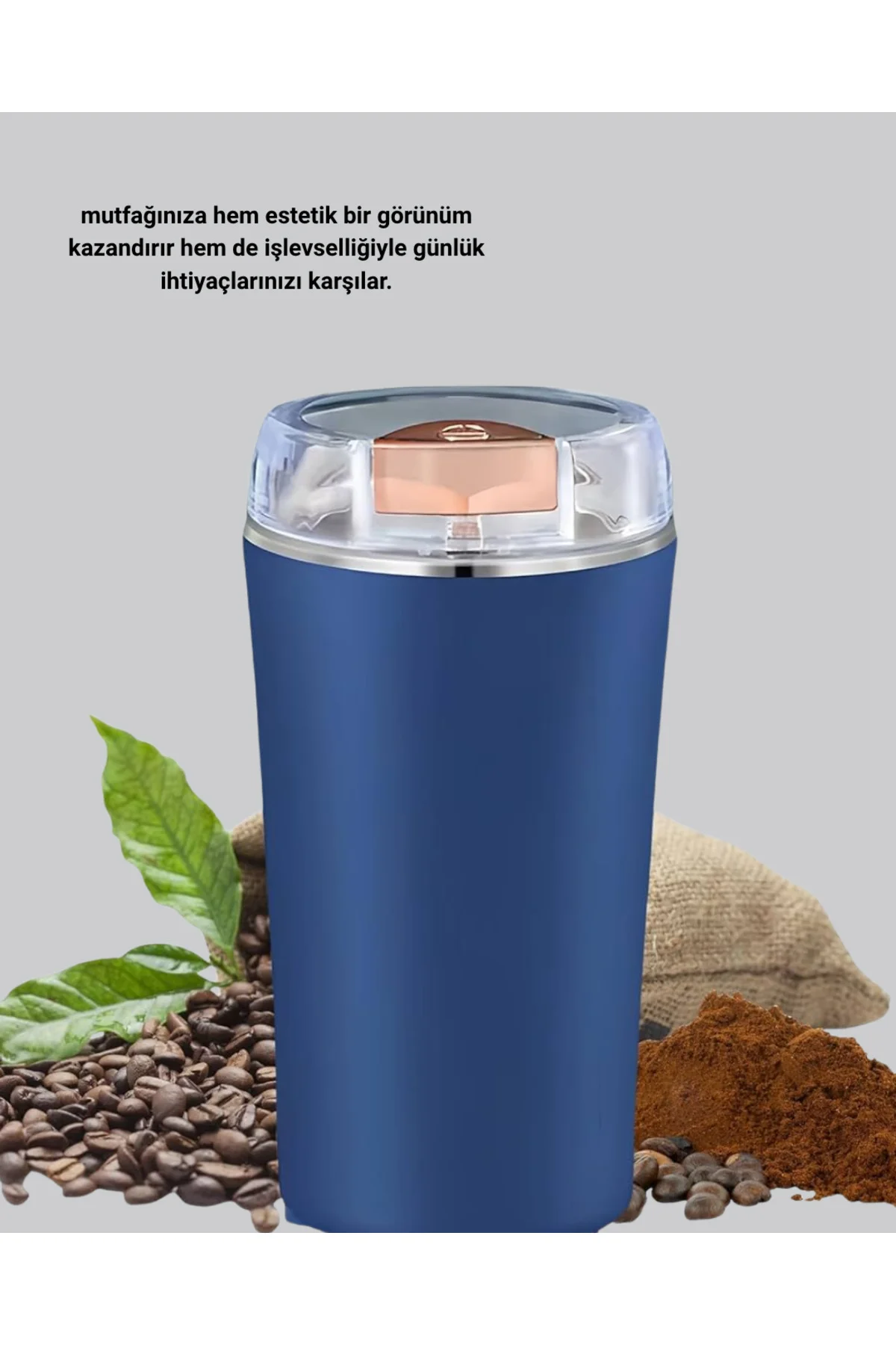 Elektrikli Kahve ve Baharat Öğütücü – Güçlü Motor, Paslanmaz Çeli