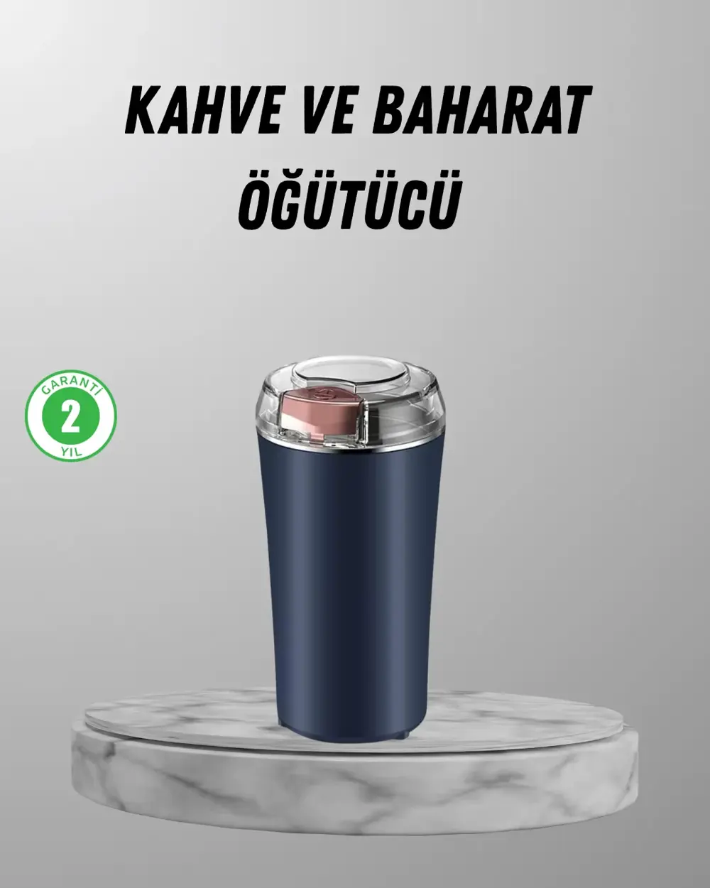 Elektrikli Kahve ve Baharat Öğütücü – Güçlü Motor, Paslanmaz Çeli