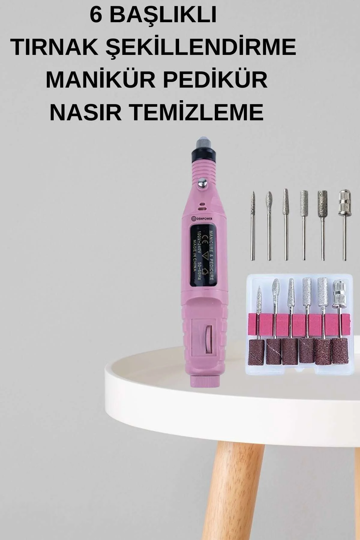 Elektrikli Manikür Pedikür Seti İkili Set 17 Parça Tırnak Bakımı 