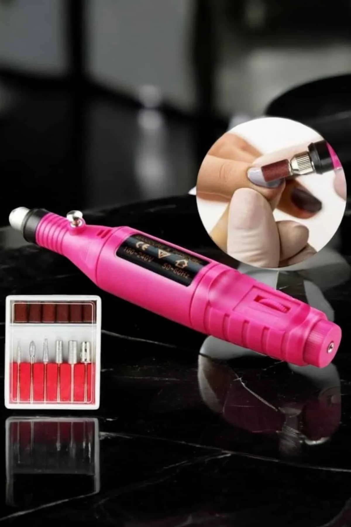 Elektrikli Manikür Pedikür Törpü Seti Protez Tırnak Nasır Temizle