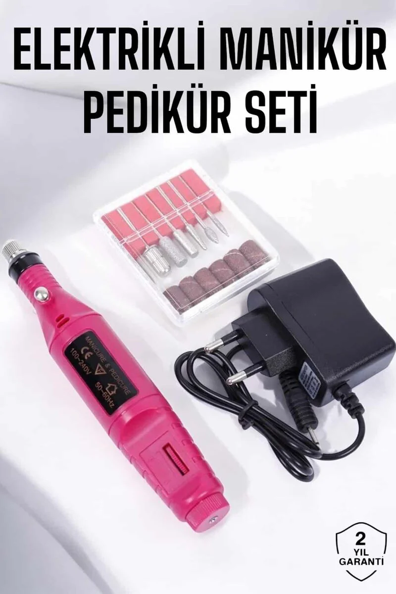 Elektrikli Manikür Pedikür Törpü Seti Protez Tırnak Nasır Temizle