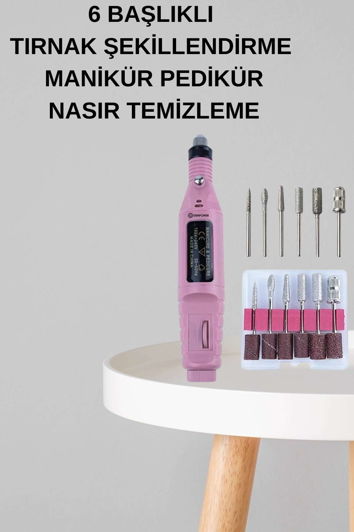 Elektrikli Manikür Pedikür Seti İkili Set 12 Parça Tırnak Bakımı 