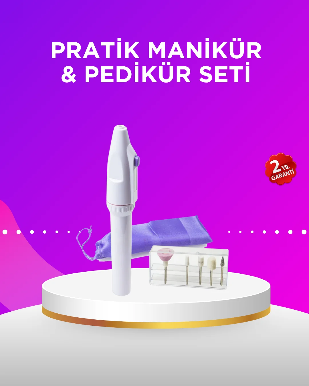 Elektrikli Manikür ve Pedikür Matkap Seti – Ayarlanabilir Hız, Ergonomik ve Sessiz