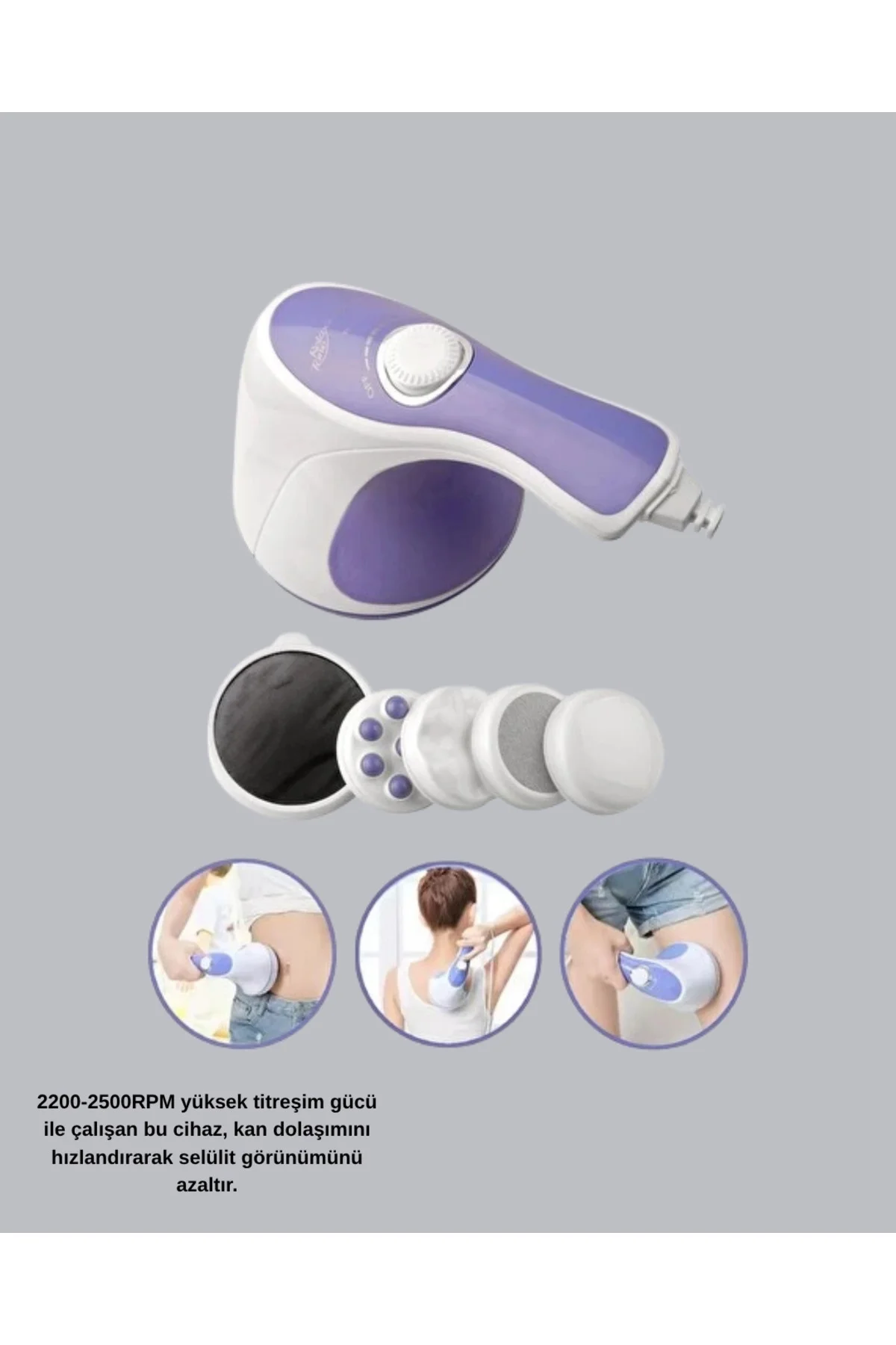 Elektrikli Masaj Aleti – 5 Başlıklı Selülit ve Vücut Sıkılaştırıc