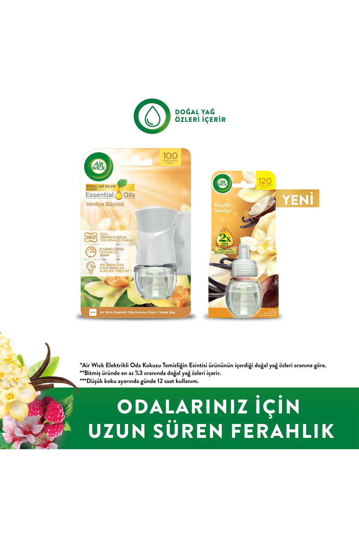Elektrikli Oda Kokusu Kit Vanilya + Yedek Şişe Büyülü Vanilya Fiyatı, Yorumları ve Özellikleri