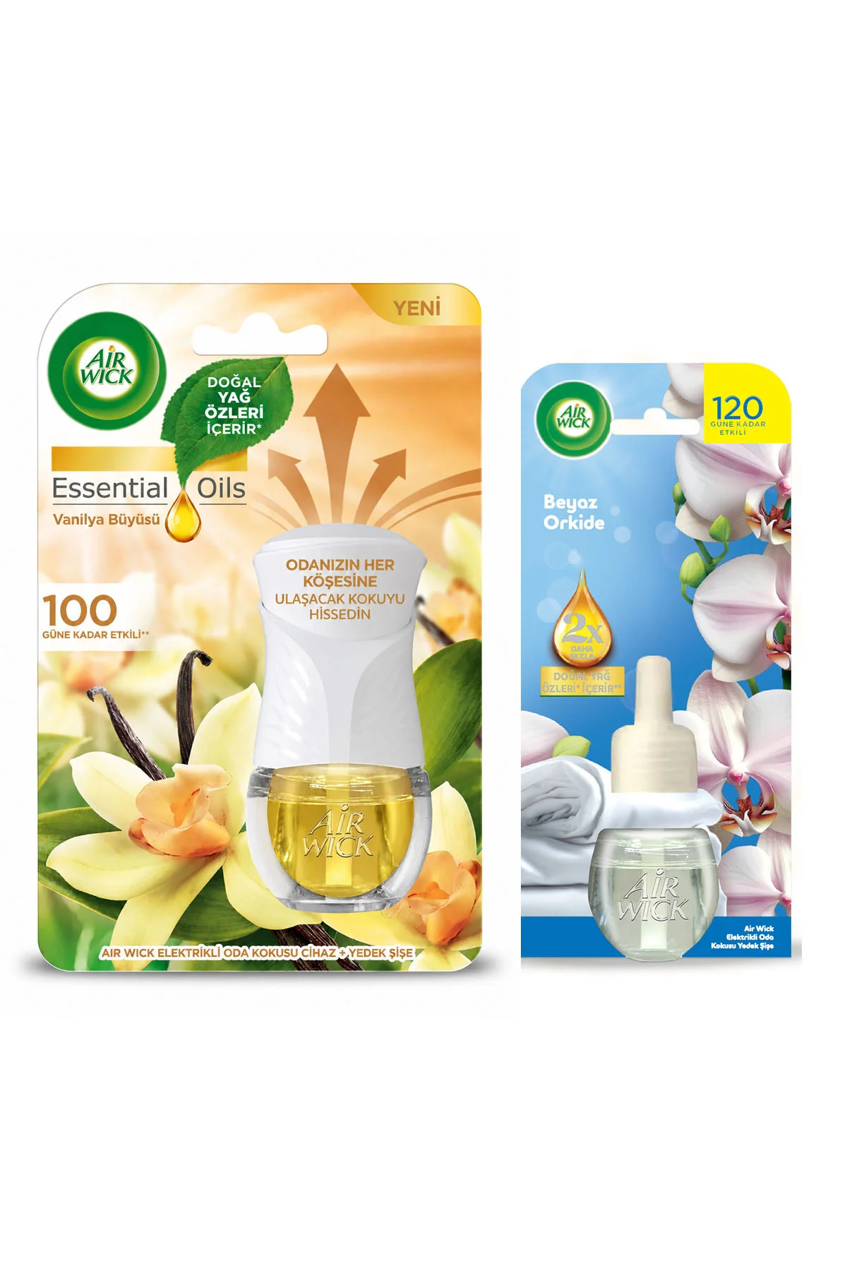 Elektrikli Oda Kokusu Vanilya ve Orkide 1 Kit + 1 Koku Elektrikli Oda Kokusu Vanilya ve Orkide 1 Kit + 1 Koku