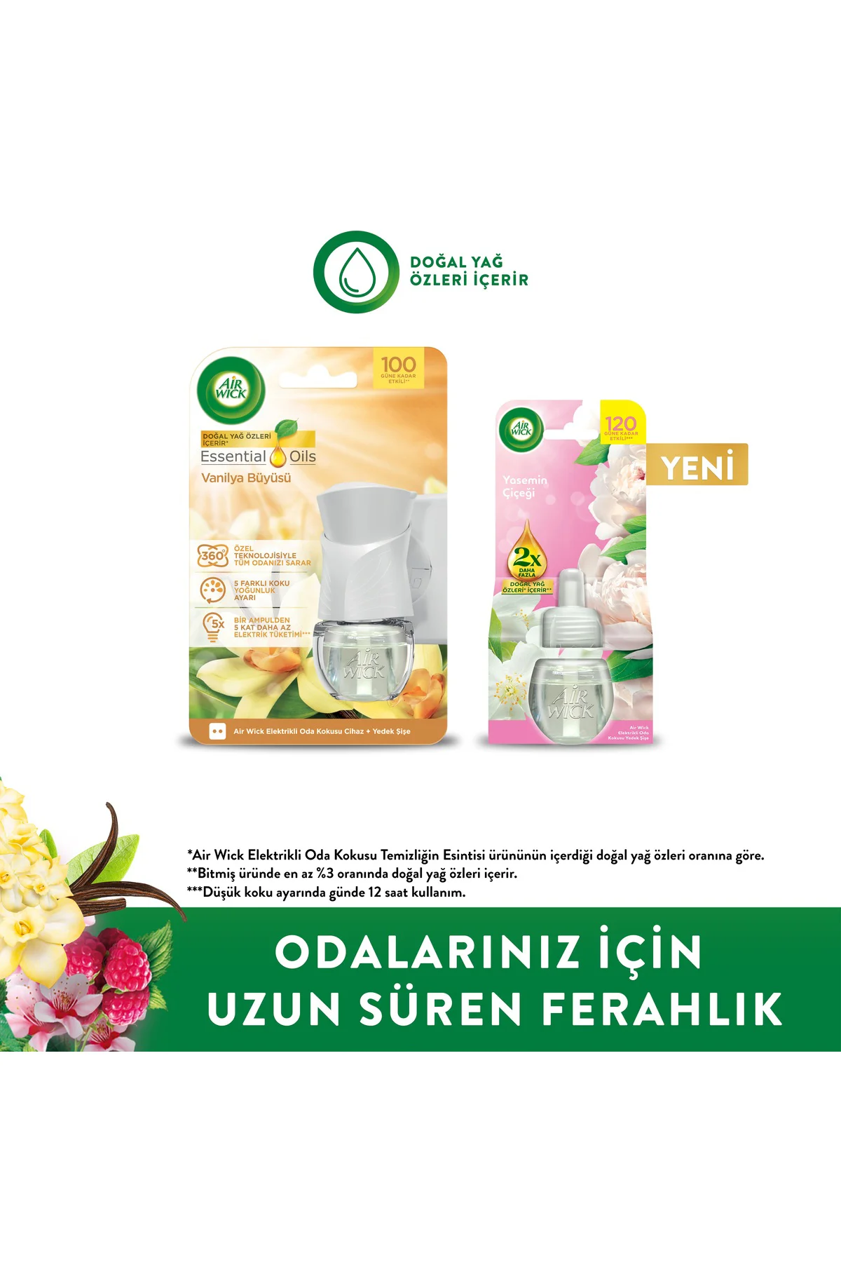 Elektrikli Oda Kokusu Kit Vanilya & Yedek Şişe Yasemin Çiçeği Fiyatı, Yorumları ve Özellikleri