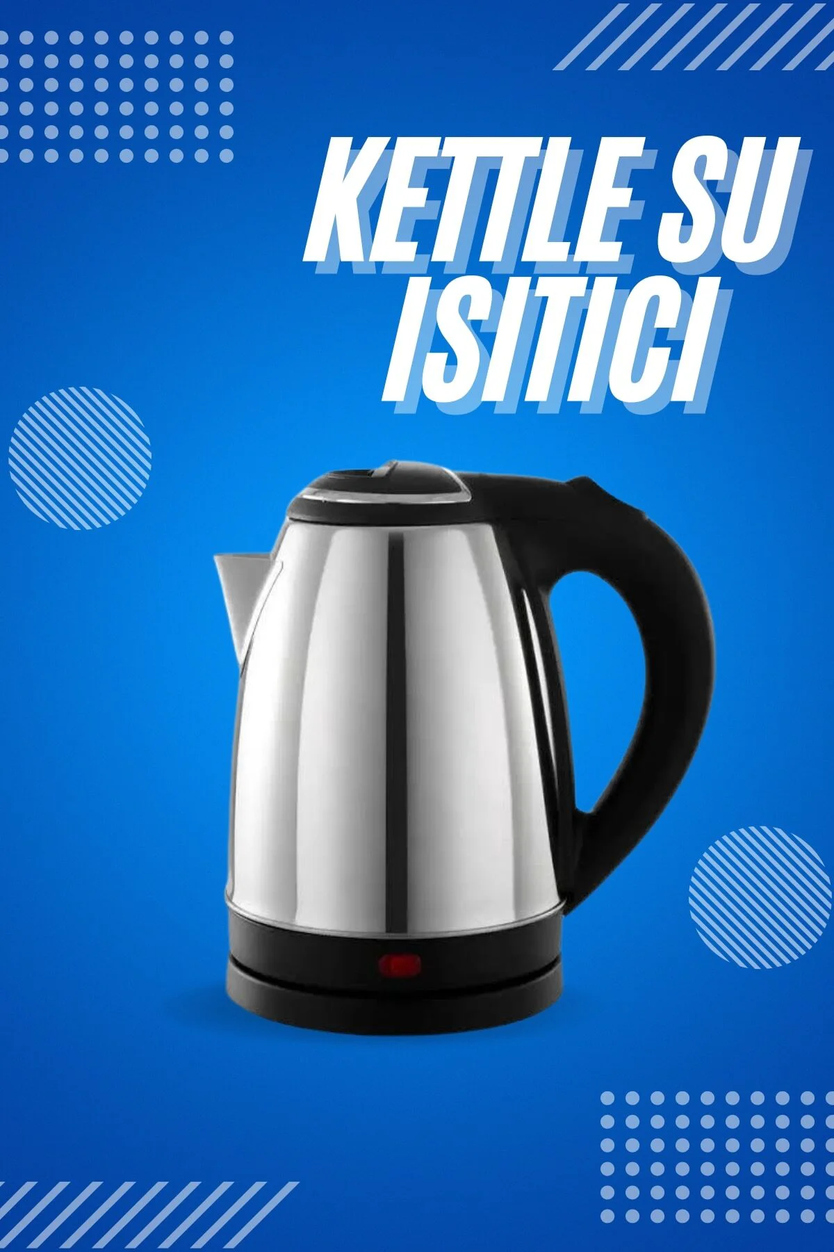 Elektrikli Paslanmaz Çelik Su Isıtcı Çelik Kettle 1.8 Lt. Uzun Öm