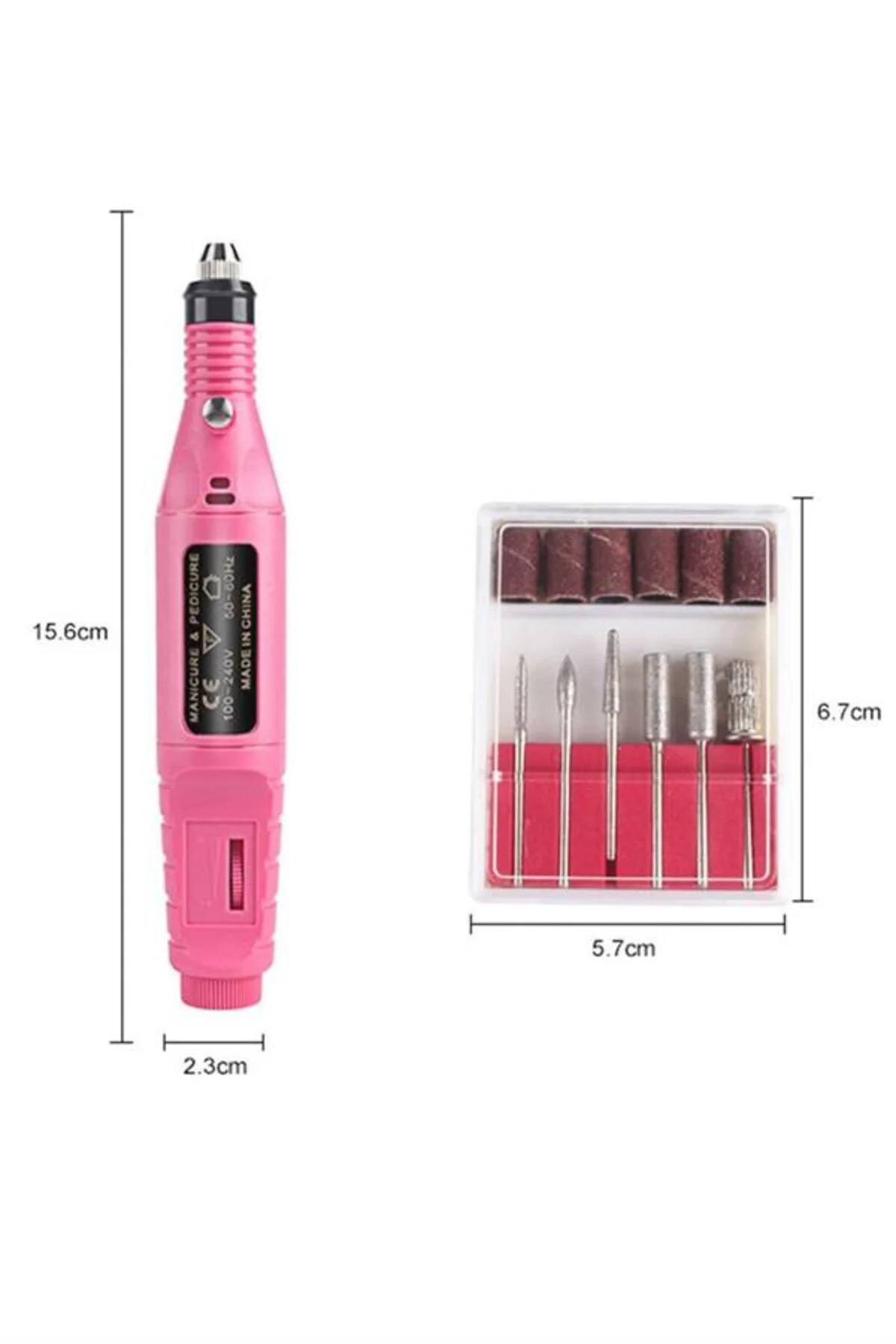 Elektrikli Profesyonel Manikür Pedikür Seti Değiştirilebilir Başl