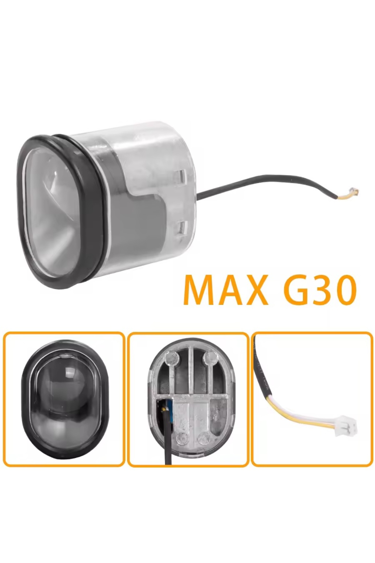 Home Elektrikli Scooter Segway Max G30 Ön Far