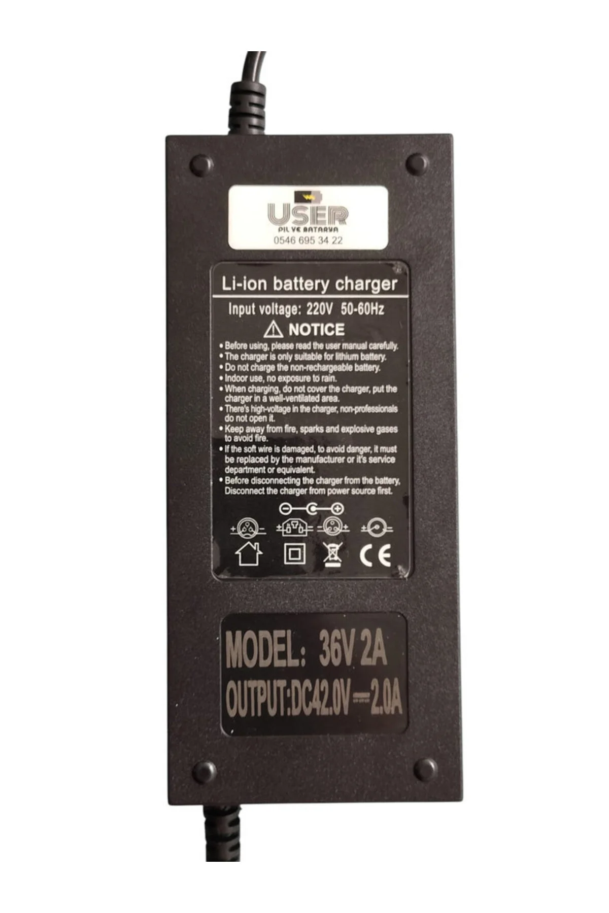 Elektrikli Scooter Şarj Cihazı 42V 2A (OV-006 Modeliyle Uyumlu) Elektrikli Scooter Şarj Cihazı 42V 2A (OV-006 Modeliyle Uyumlu)