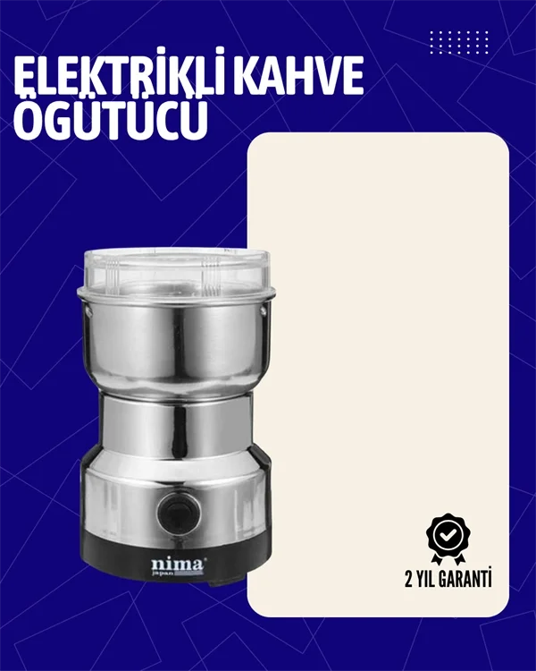 Elektrikli Sessiz Kahve Öğütücü | Çok Fonksiyonlu, 200W, AB Fişli, Kolay Temizlenir Fiyatı, Yorumları ve Özellikleri