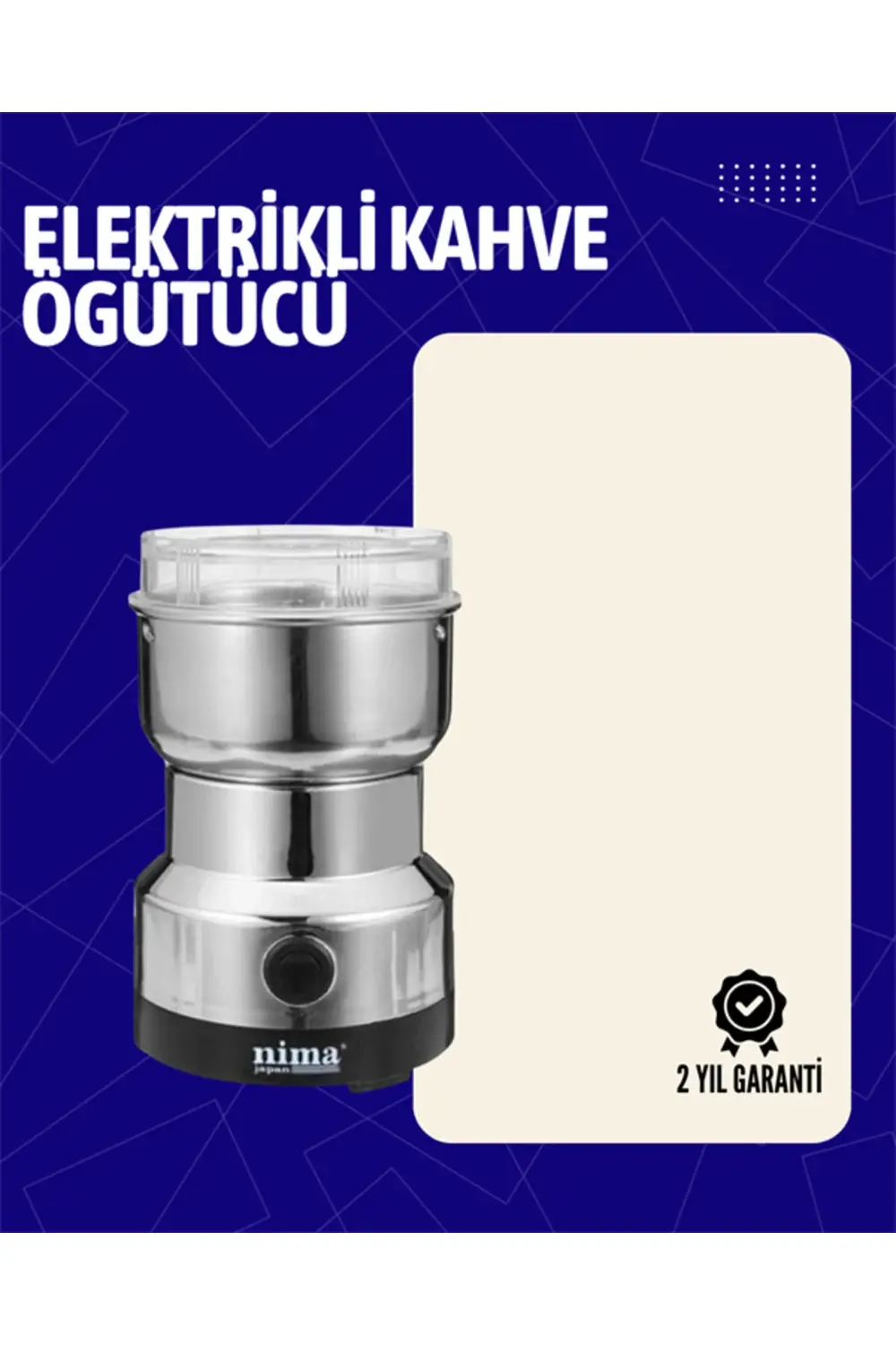 Elektrikli Sessiz Kahve Öğütücü | Çok Fonksiyonlu, 200W, AB Fişli