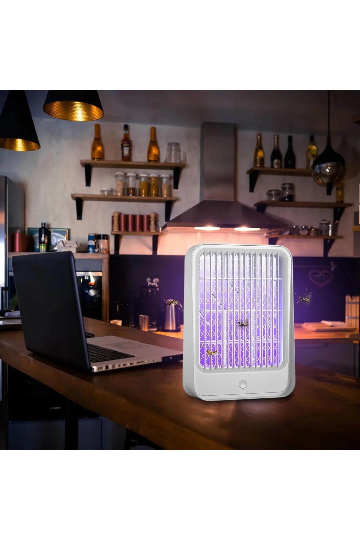 Elektrikli Sinek Kovucu USB Şarjlı Sessiz ve Etkili Led Işıklı Ka