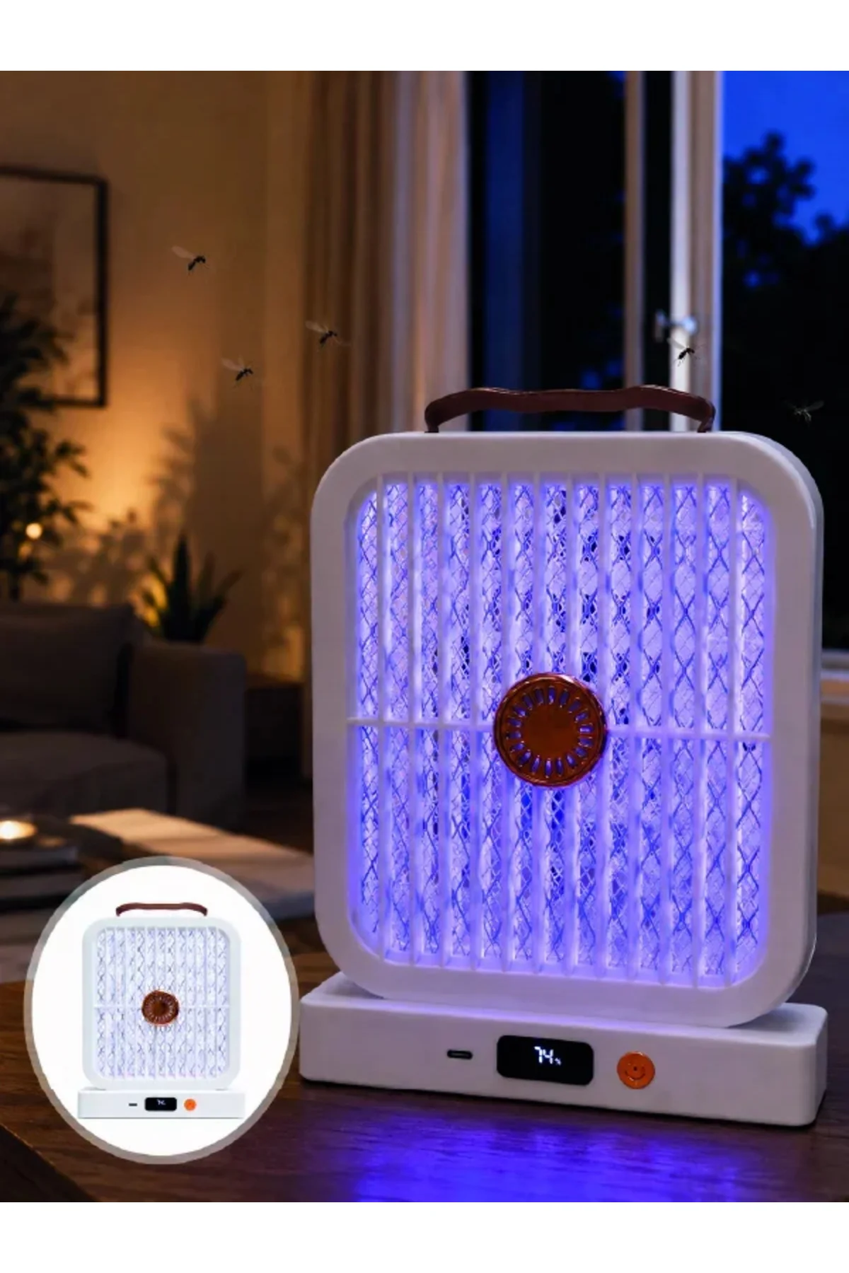 Elektrikli Sinek Öldürücü UV Işıklı Masaüstü Cihaz Beyaz Renk Elektrikli Sinek Öldürücü UV Işıklı Masaüstü Cihaz Beyaz Renk