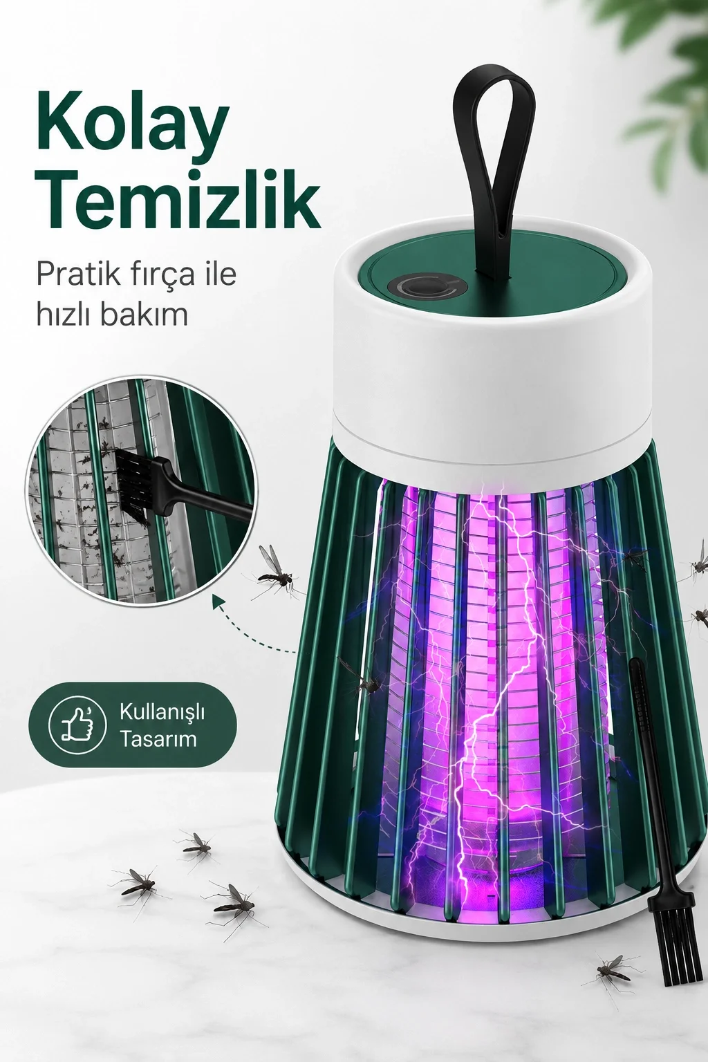 Elektrikli Sinek Öldürücü Mor Işıklı Taşınabilir Haşere Kovucu Lamba Cihazı