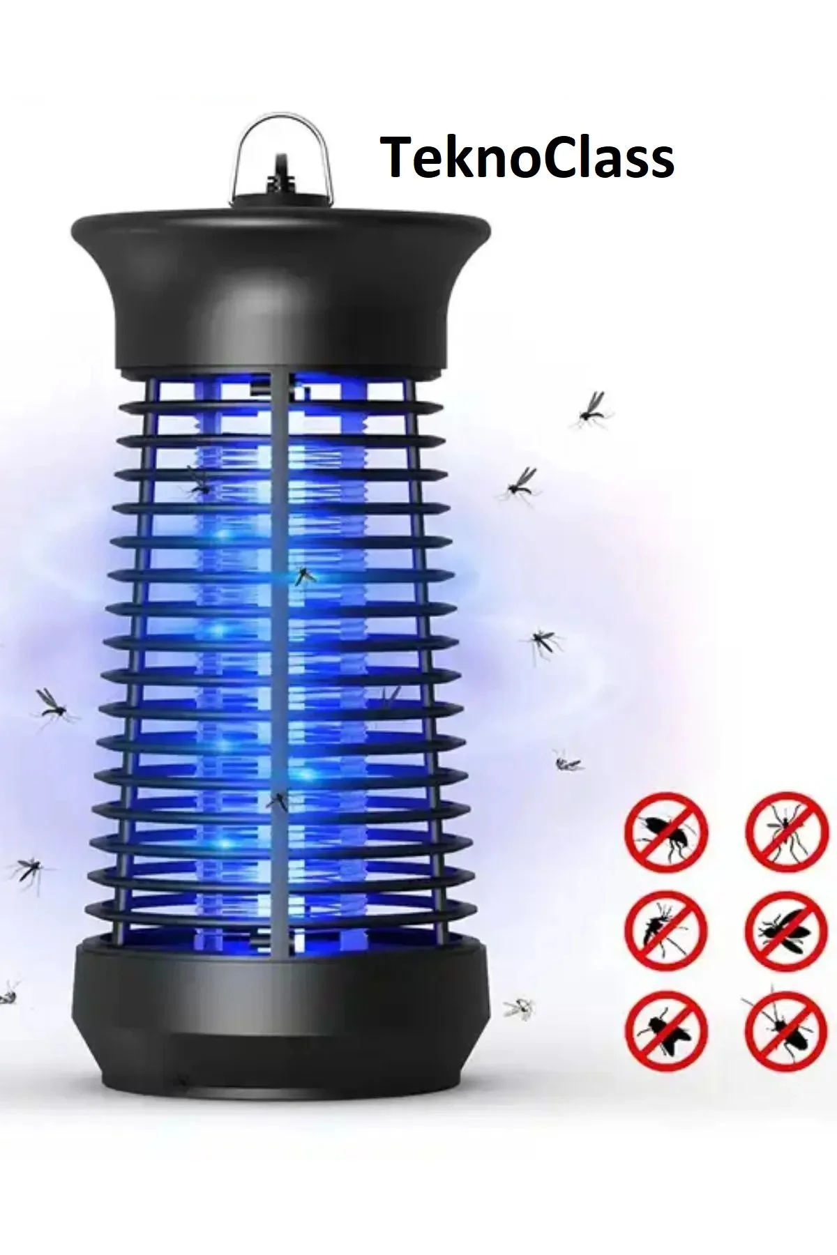 Elektrikli sinek öldürücü makine 4 watt mor ışık ile sivrisinek ve kara sinekler için