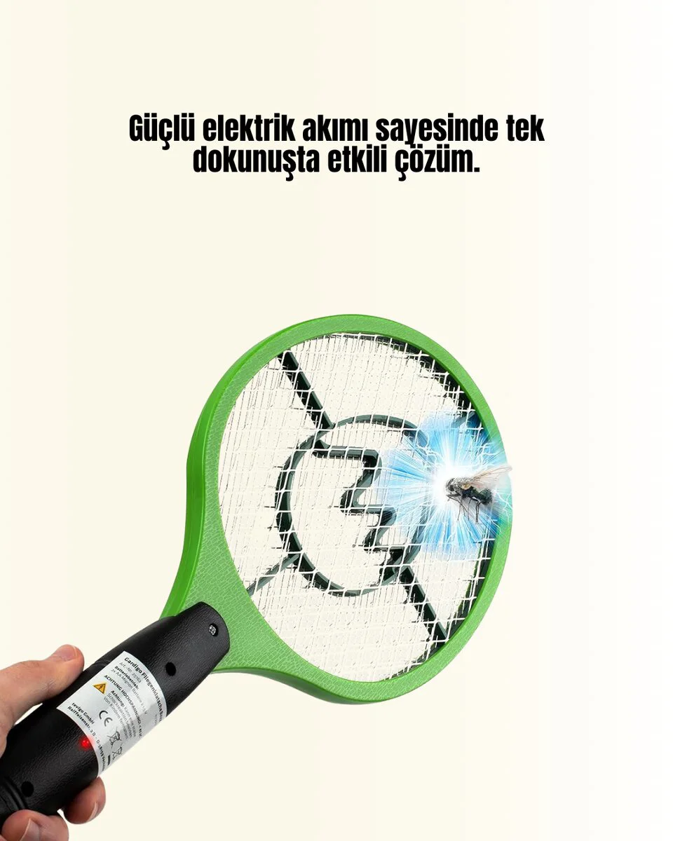 Elektrikli Sinek Raketi | Yüksek Voltajlı Güvenli ve Taşınabilir