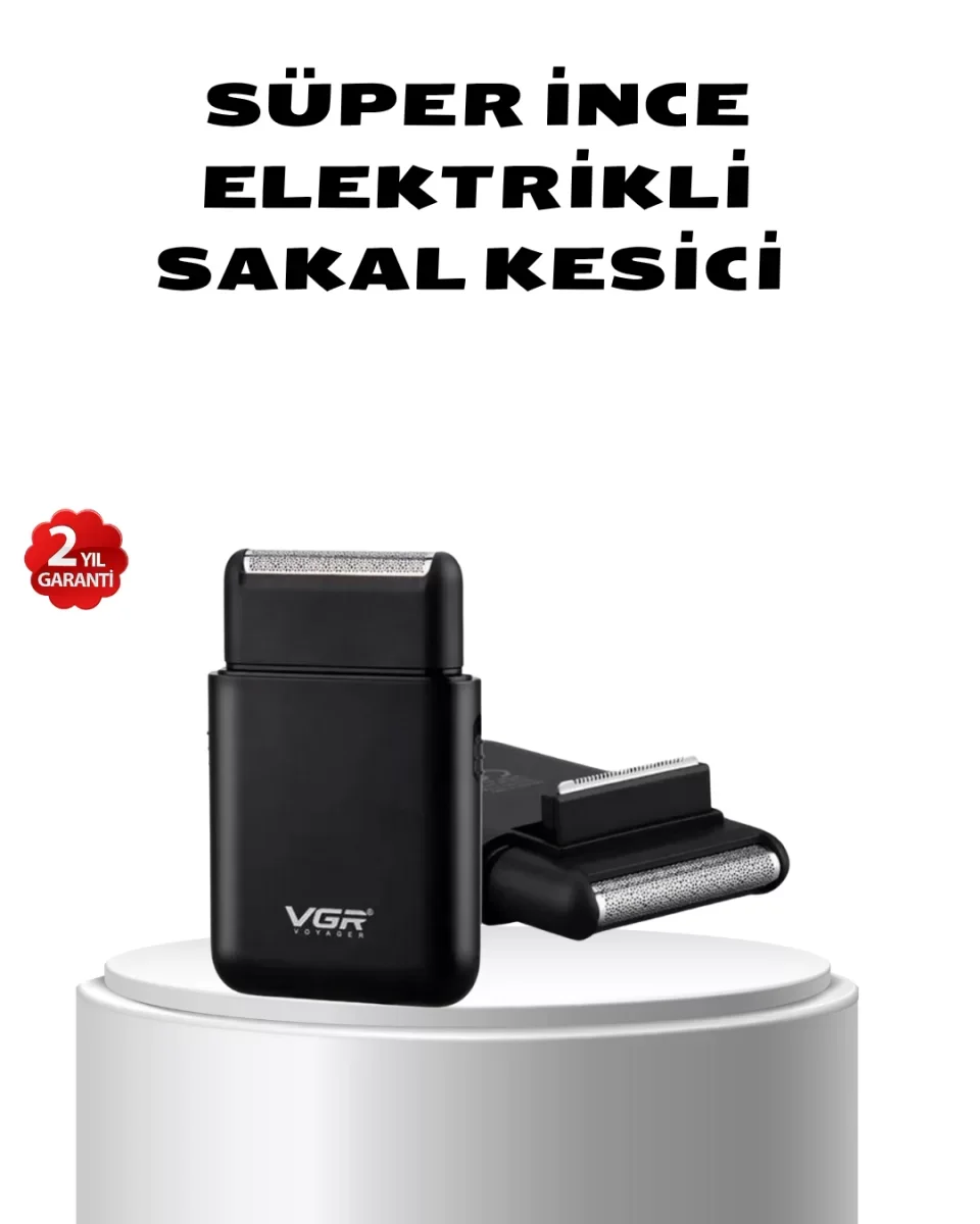 Elektrikli Tıraş Makinesi Çift Başlıklı Ultra İnce Tasarım - Lisinya