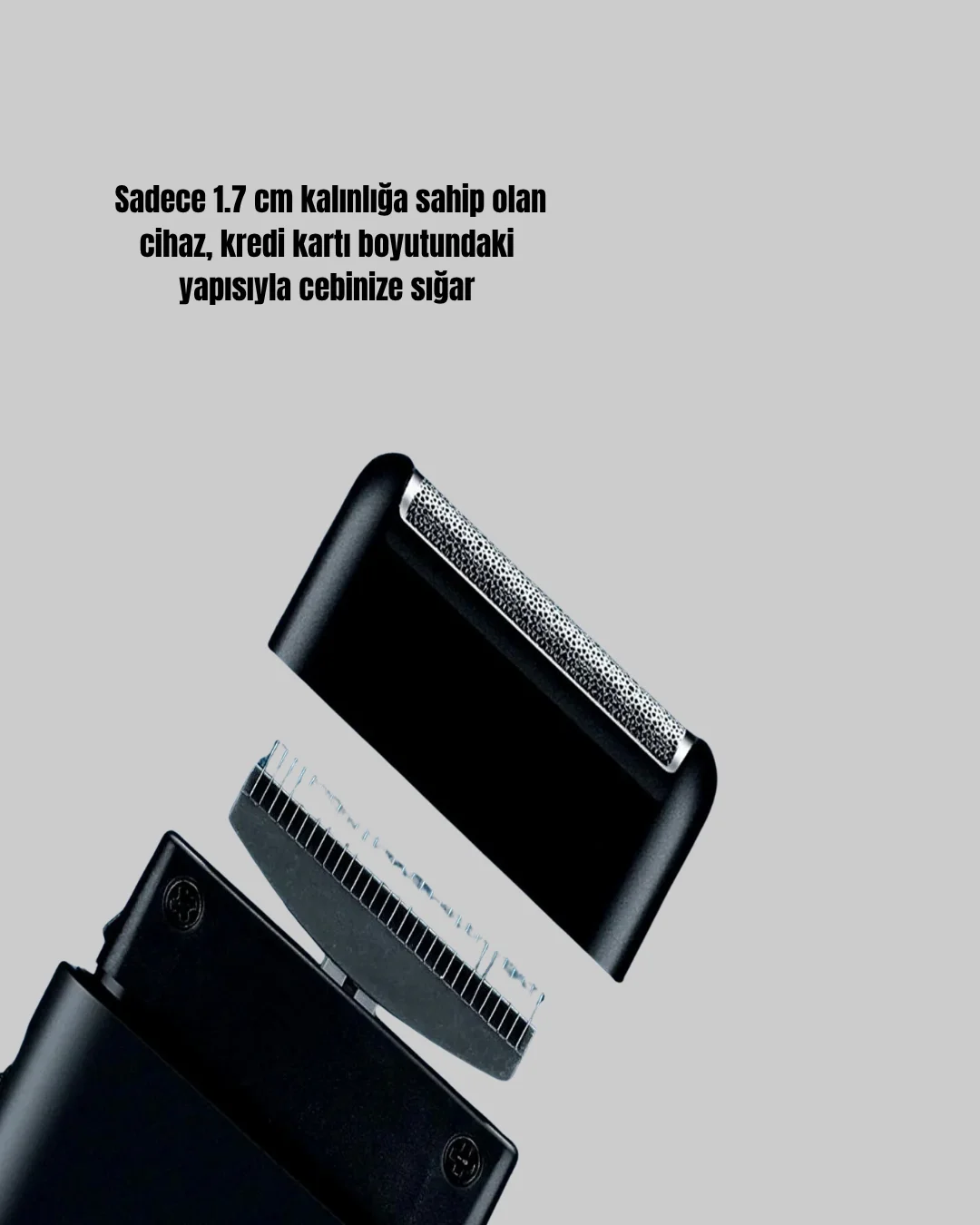 Elektrikli Tıraş Makinesi Çift Başlıklı Ultra İnce Tasarım
