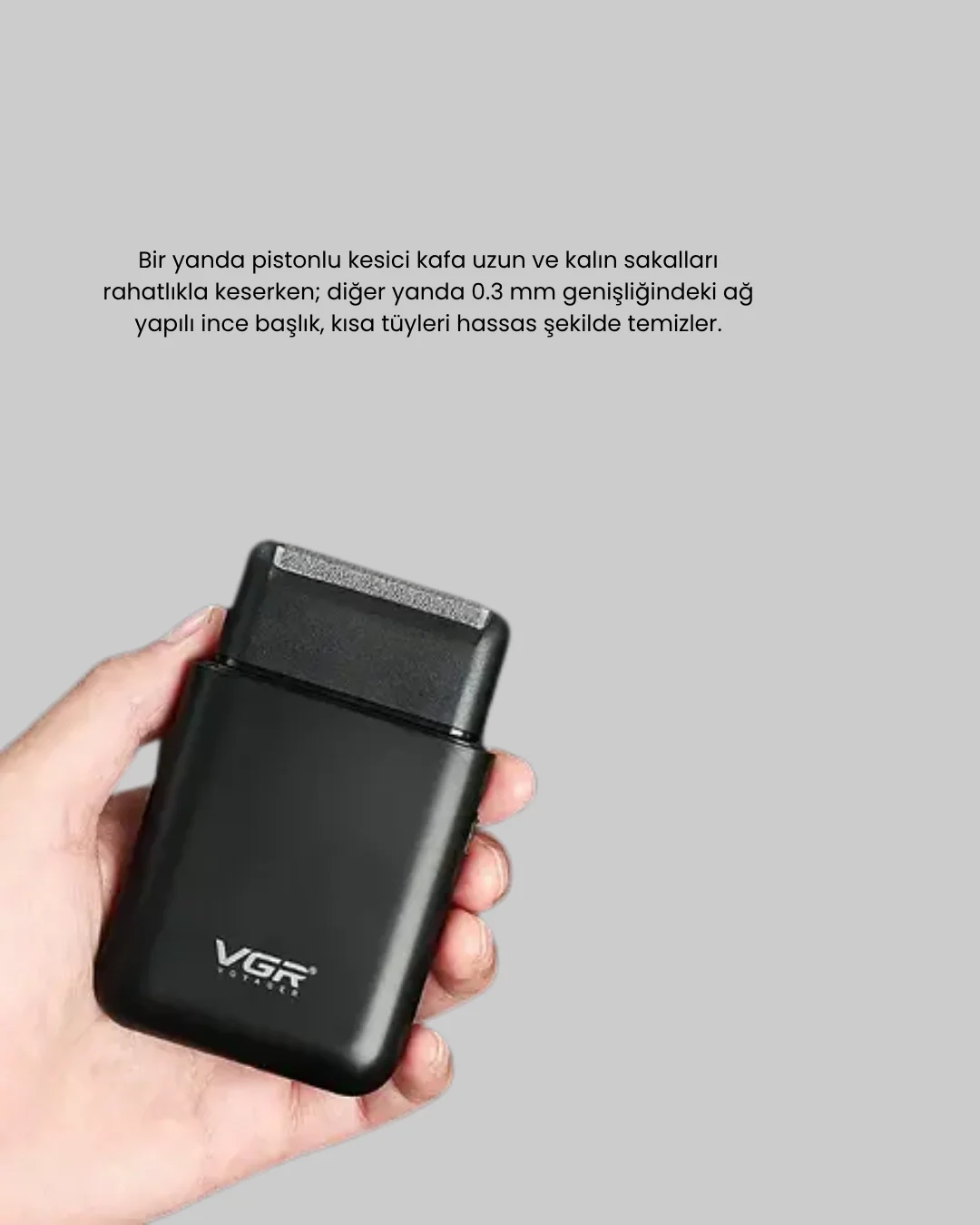Elektrikli Tıraş Makinesi Çift Başlıklı Ultra İnce Tasarım