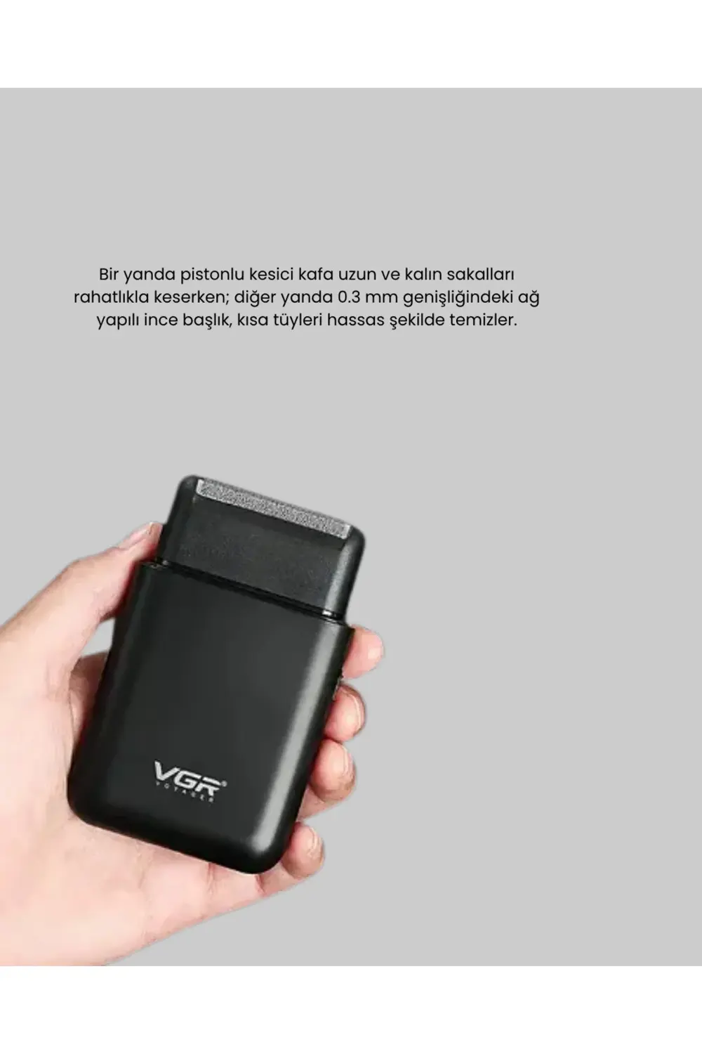 Elektrikli Tıraş Makinesi Çift Başlıklı Ultra İnce Tasarım