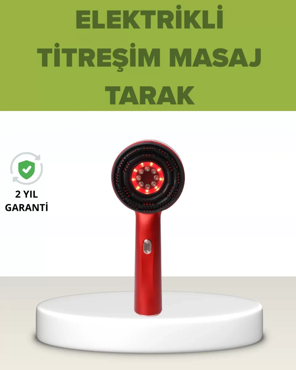 Elektrikli Titreşim Masaj Tarak Kırmızı Işık Terapi - Lisinya