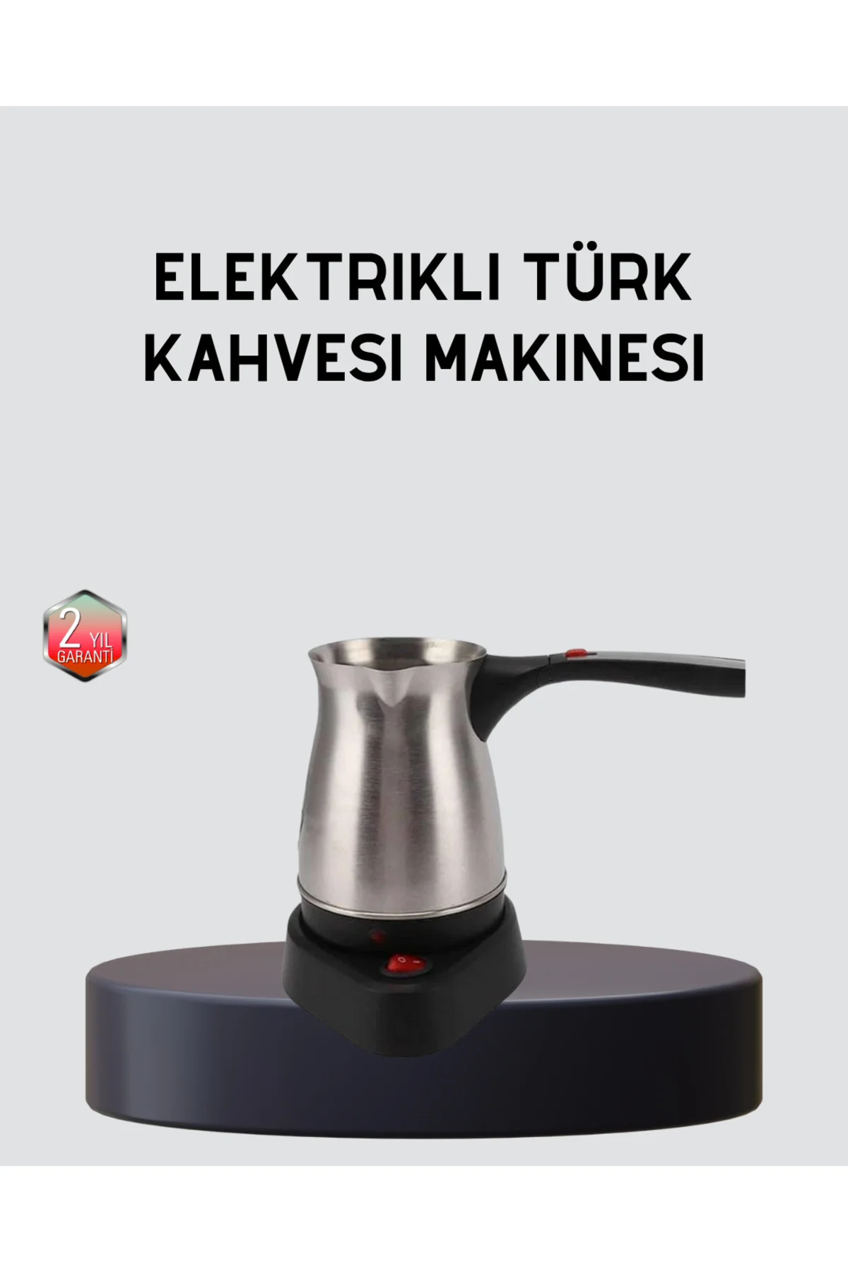 Elektrikli Türk Kahvesi Cezvesi 800W Kablosuz Döner Tabanlı
