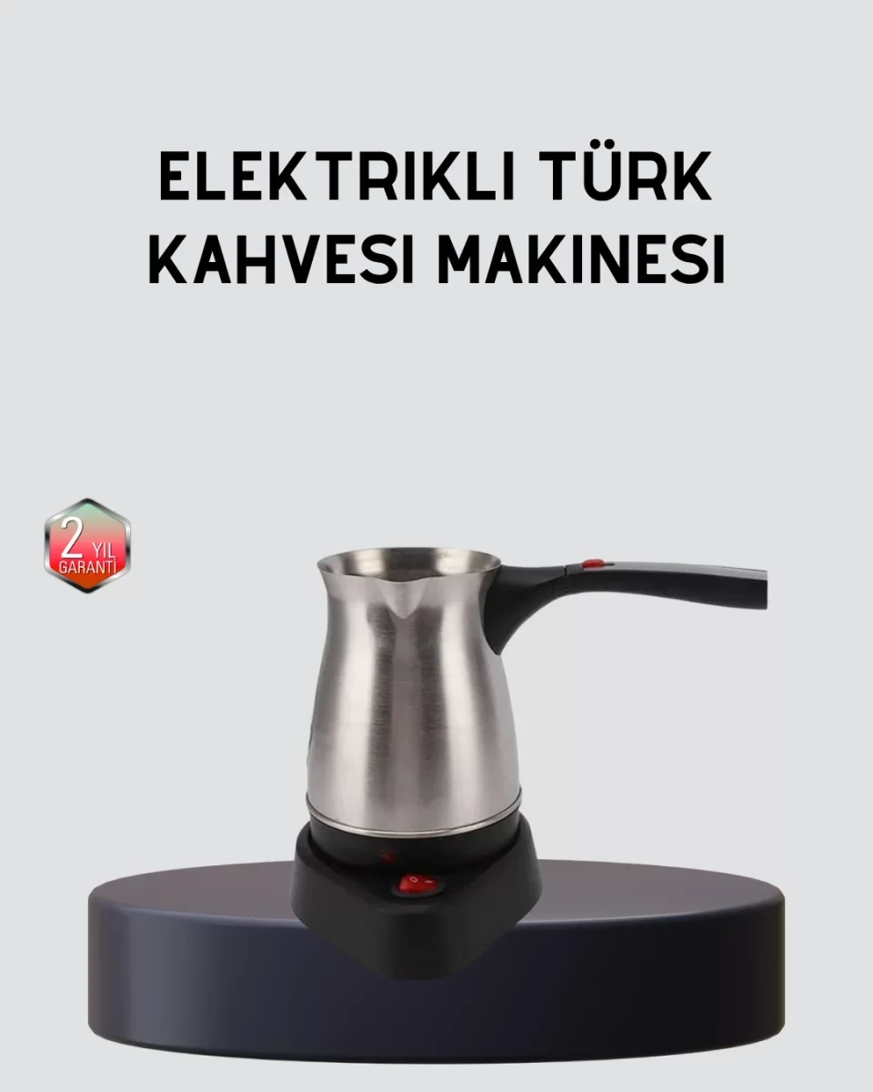 Elektrikli Türk Kahvesi Cezvesi 800W Kablosuz Döner Tabanlı - Lisinya