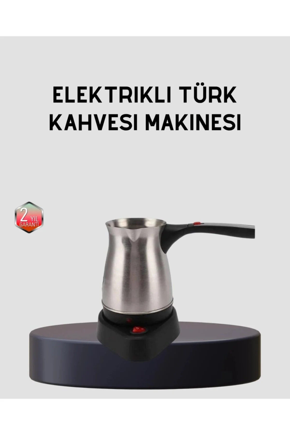 Elektrikli Türk Kahvesi Cezvesi 800w Kablosuz Döner Tabanlı