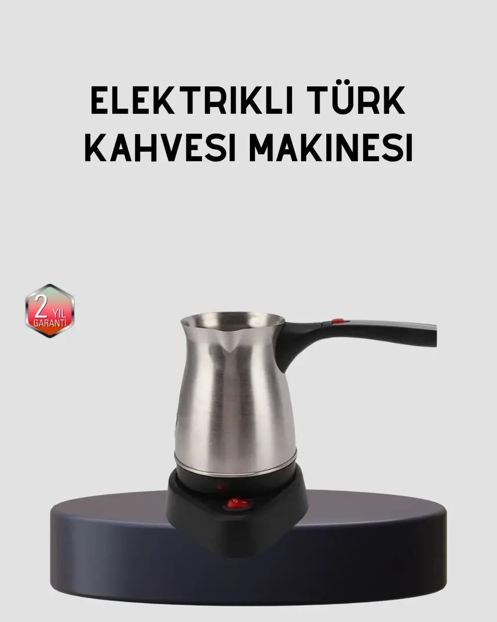 Elektrikli Türk Kahvesi Cezvesi 800W Kablosuz Döner Tabanlı