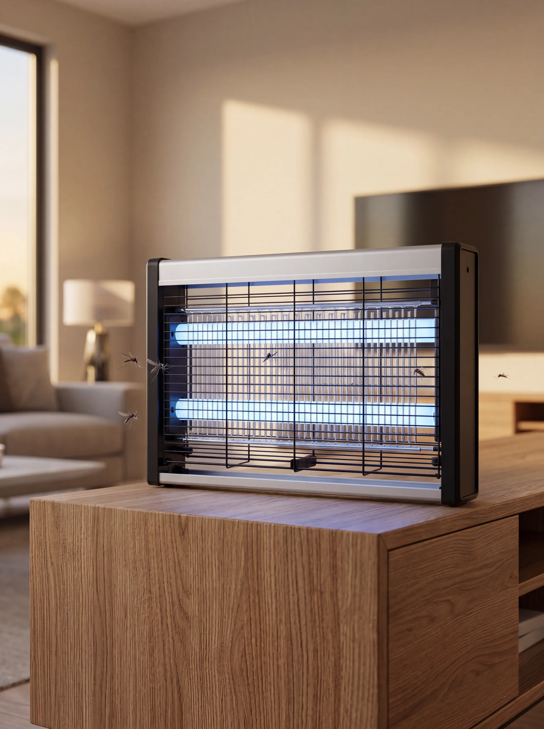 Elektrikli UV Sinek Öldürücü Lamba Çift Işıklı Güçlü Koruma