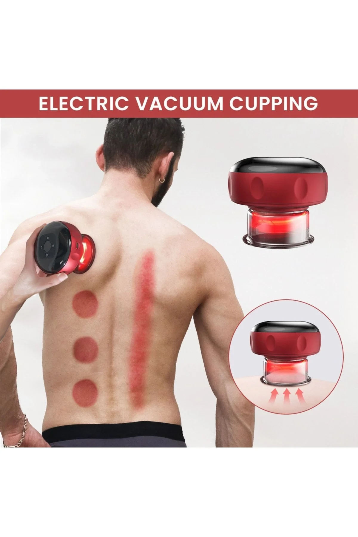 Elektrikli vantuzlu vakumlu anti-selülit gua sha ı cihazı masaj aleti - Süpermarket